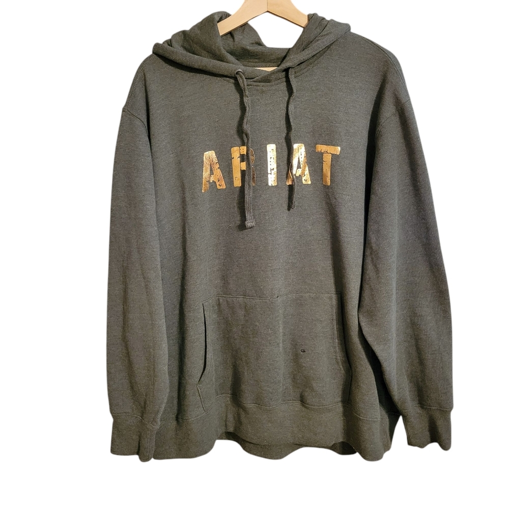 Ariat Green Gold Logo Pullover Hoodie